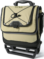 Arctic Zone Titan Deep Freeze 60 (50+10) Can Collapsible Rolling Cooler With Wheels And All-Terrain Cart, Moss