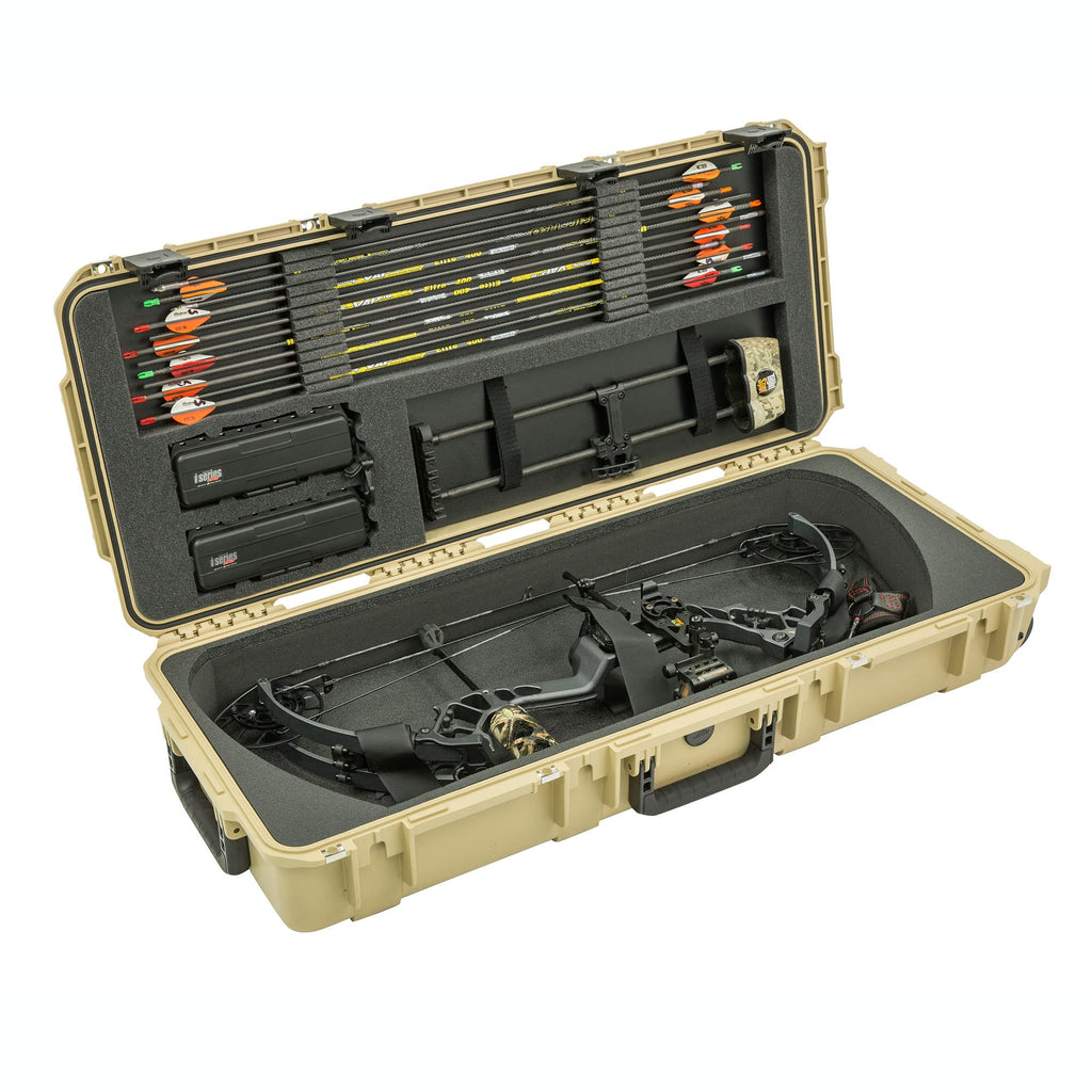 Skb Mathews Small Hard Shell Compound Bow And Arrow Case With Wheels, Desert Tan