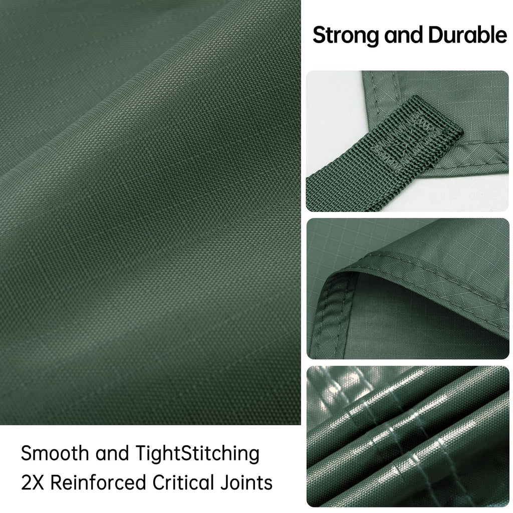 Free Soldier Camping Tarp Waterproof Portable Multifunctional Outdoor Traveling Awning Backpacking Shelter Rain Tarp (Lake Green