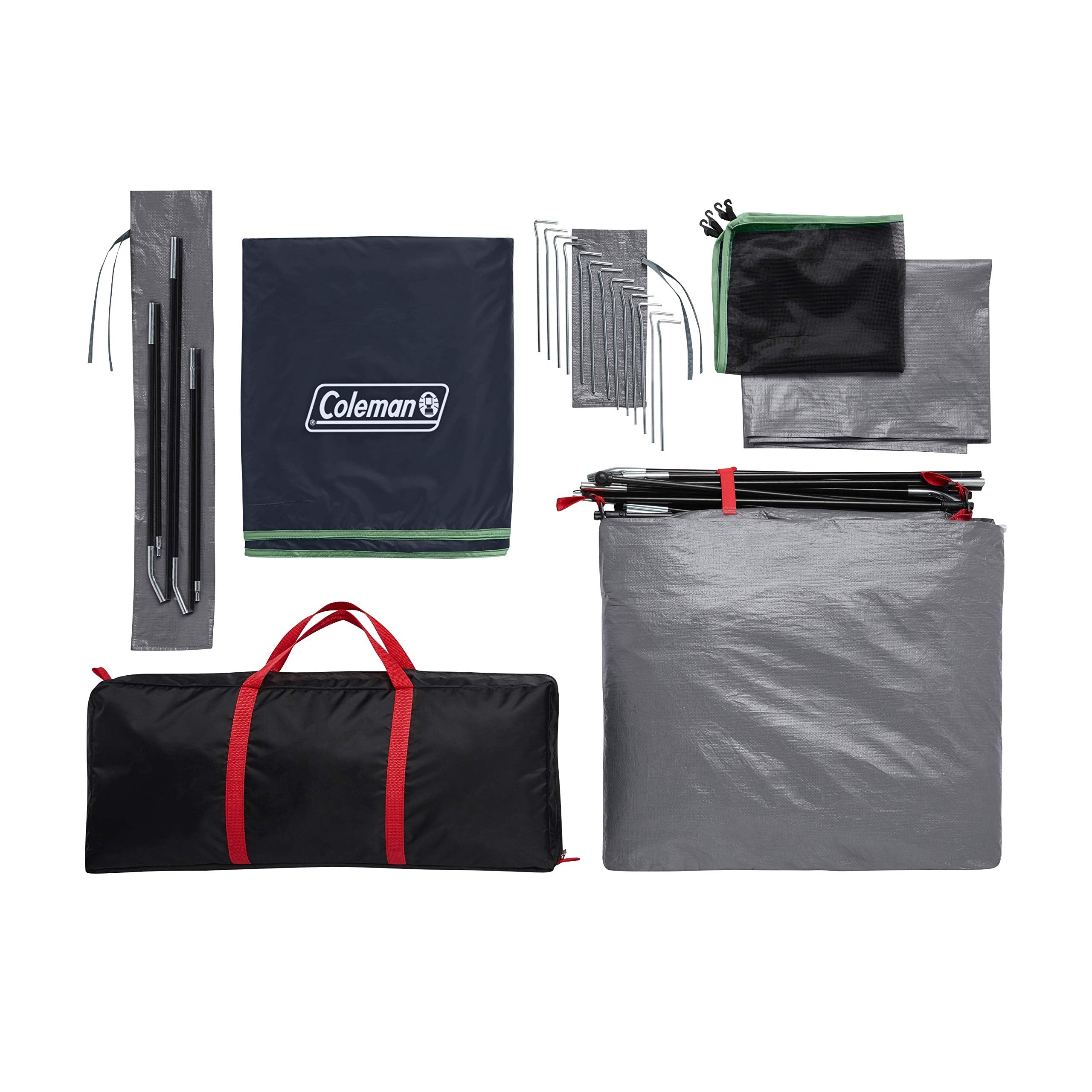 Coleman Skydome Camping Tent With 5 Minute Setup, 2/4/6/8 Person Weatherproof Tent With Rainfly & Carry Bag, 20% More Headroom T