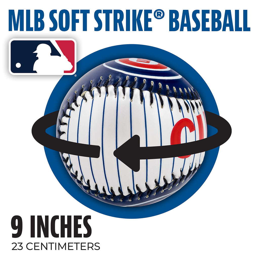 Franklin Sports Chicago Cubs Mlb Team Baseball - Mlb Team Logo Soft Baseballs - Toy Baseball For Kids - Great Decoration For Des