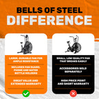 Bells Of Steel Stationary Blitz Air Bike Exercise Bike - Belt Driven Stationary Bike With Phone And Bottle Holder For Commercial