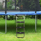 Hbtower Trampoline Ladder, 3-Step Trampoline Steps With Horizontal Wide Steps, Skid-Proof Steps Universal Hook, Uv Treated Steel