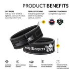 Body Reapers Weight Lifting Belt For Men & Women, Heavy Duty Lever Belt Weightlifting Belt Made Of Calfskin Leather 10Mm Thick,