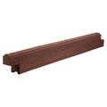Playsafer 72 Long Commercial Flexible Heavy Duty Rubber Playground Border (Brown, 8 Inches Tall)