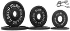 Fitvids Olympic 2-Inch Cast Iron Plate Weight Plate For Strength Training And Weightlifting, Vintage Style, 35Lb Set