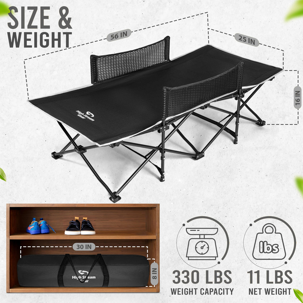 High Stream Gear Toddler Cot Bed: Kids Travel Camping And Portable Folding Cot, Great For Outdoors And Young Guests At Home. Com