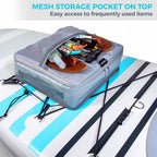 Sup-Now Stand Up Paddle Board Cooler Water Resistant Paddleboard Accessory Deck Bag W/Mesh Top (Gray)