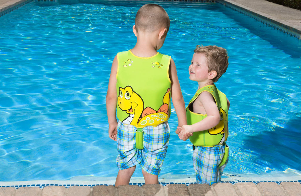Poolmaster 50566 Learn-To-Swim Dino Kids Swim Vest, 1-3 Years Old