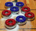Shuffleboard Pucks W/ 2 Cans Shuffleboard Wax, Mini Dustpan And Brush For Shuffleboard Table, Complete Shuffleboard Accessories