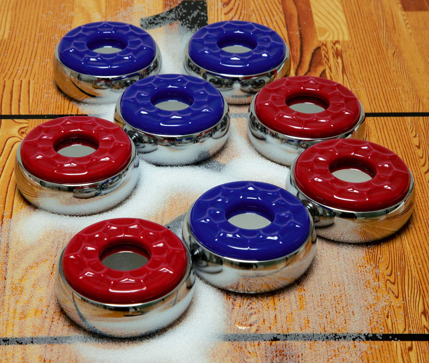 Shuffleboard Pucks W/ 2 Cans Shuffleboard Wax, Mini Dustpan And Brush For Shuffleboard Table, Complete Shuffleboard Accessories