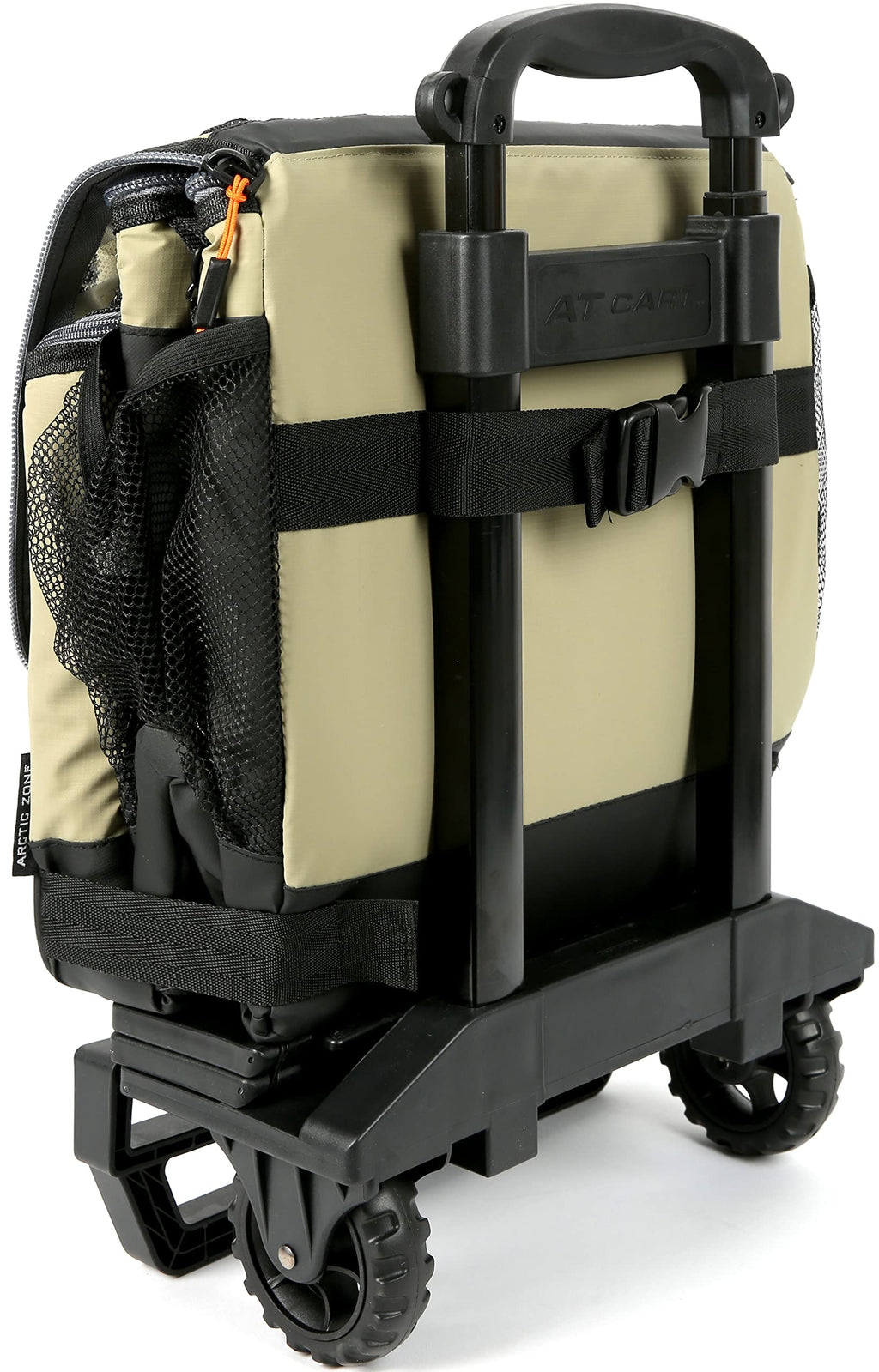 Arctic Zone Titan Deep Freeze 60 (50+10) Can Collapsible Rolling Cooler With Wheels And All-Terrain Cart, Moss