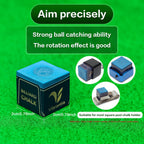 VIBRANTIA Pro Pool Cue Chalk, Tournament Standard Billiard Chalk, 12 Cubes/Box with Travel Storage Box,Low Dust, Super Dense, Su