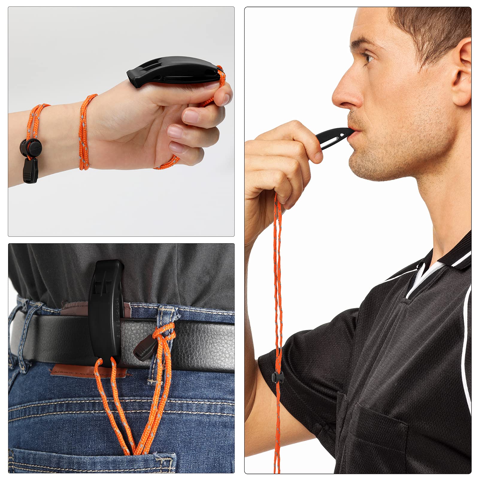 Hipat Emergency Whistle, Super Loud Safety Whistle With Lanyard, Ideal For Kayaking, Boating, Swimming, Water Survival, Hiking,