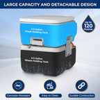 Serenelife Portable Toilet With Carry Bag - Indoor Outdoor Toilet With Chh Piston Pump & Level Indicator - 5.3 Gallon Large Wast
