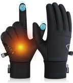 Benirap Winter Gloves for Men Women, Warm Touchscreen Winter Gloves Windproof Non-Slip for Cold Weather Running Cycling Black