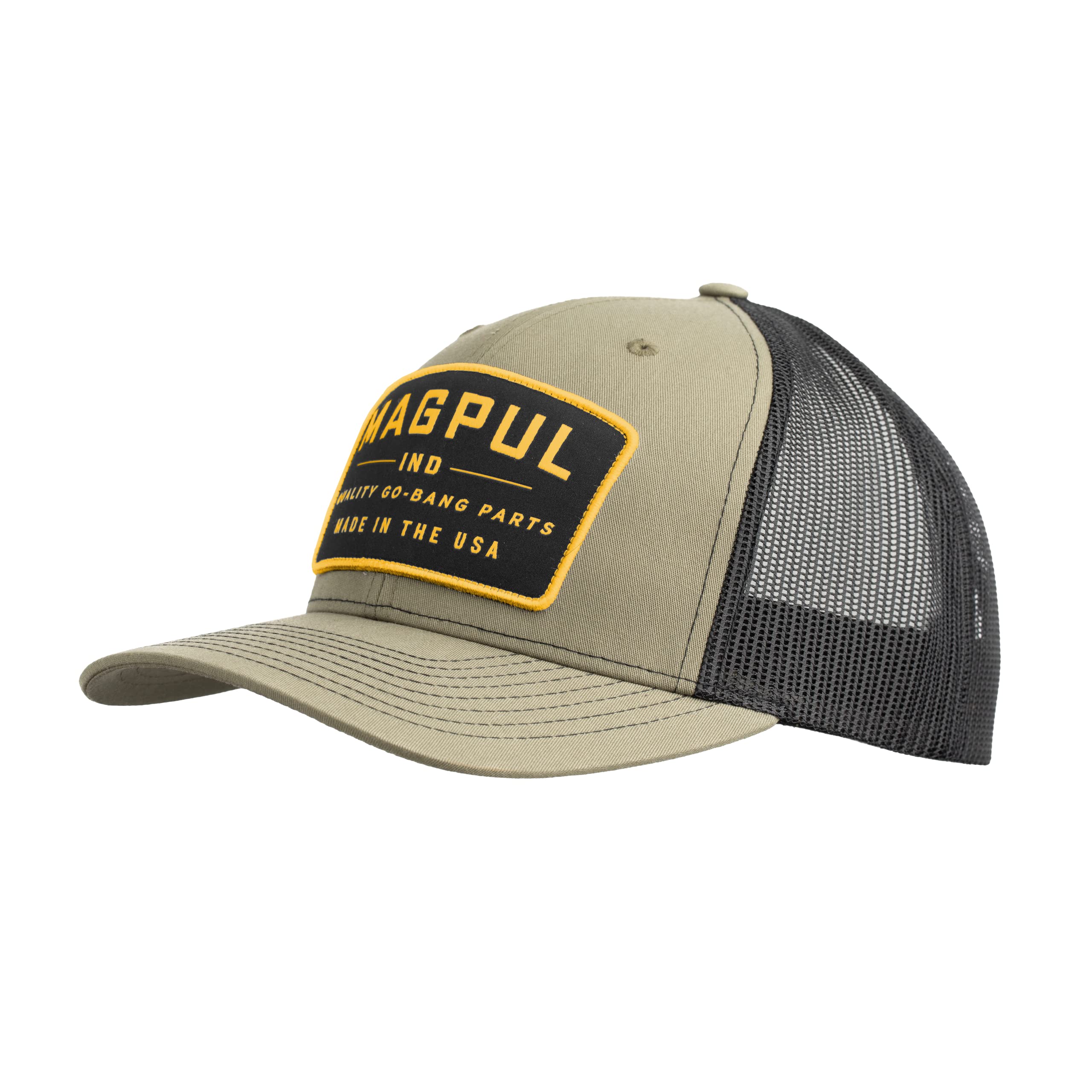 Magpul Trucker Hat Snap Back Baseball Cap, One Size Fits Most, Go Bang Olive