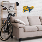 Rico Industries Nhl Hockey St. Louis Blues Distressed Shape Cut Pennant - Home And Living Room D  Cor - Soft Felt Ez To Hang