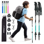 Trailbuddy Collapsible Hiking Poles - Pack Of 2 Trekking Poles For Hiking, Camping & Backpacking - Lightweight, Adjustable Alumi