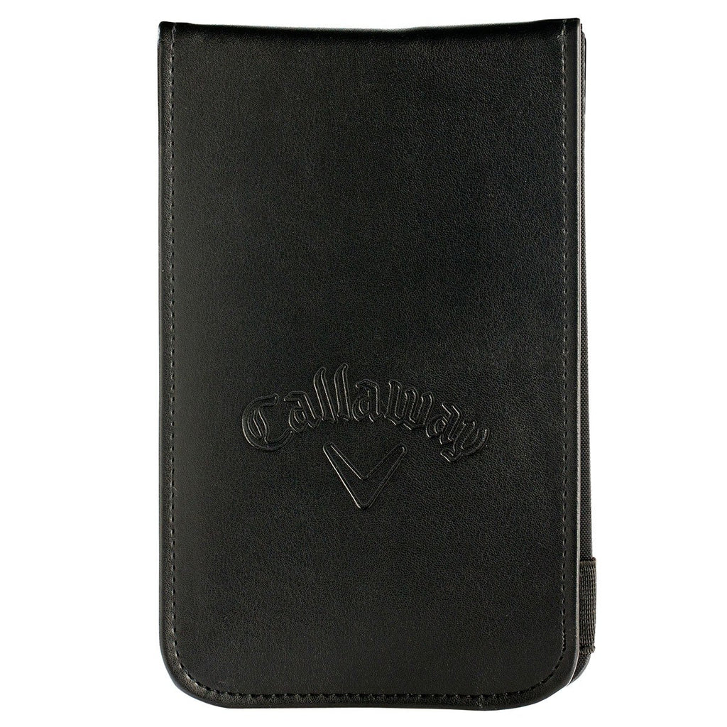 Callaway Leather Golf Scorecard Holder, Black, 7'' X 4.25''