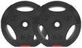 Balancefrom Vinyl Standard 1-Inch Plate Weight Plate For Strength Training And Weightlifting, 15-Pound, Pair