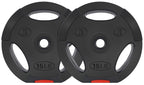 Balancefrom Vinyl Standard 1-Inch Plate Weight Plate For Strength Training And Weightlifting, 15-Pound, Pair