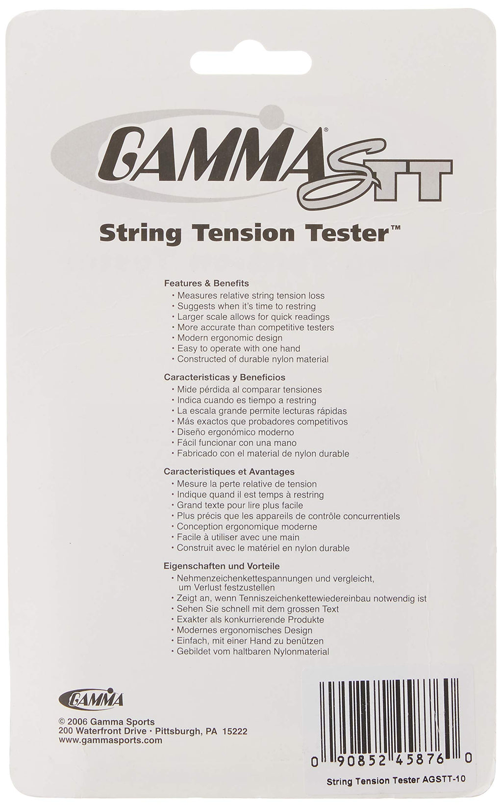 Gamma Sports Racquet String Tension Tester (Tennis/Squash/Racquetball)