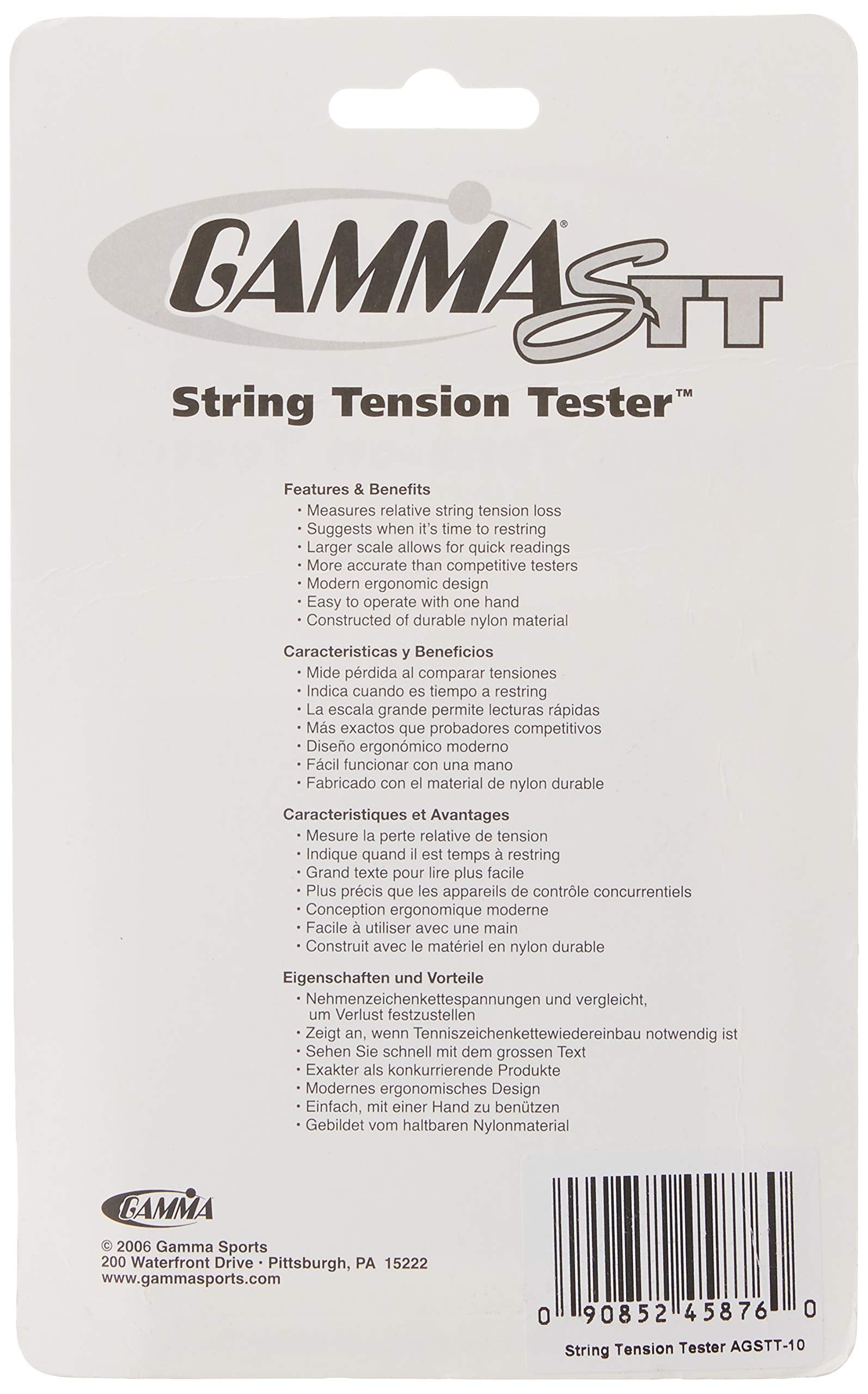 Gamma Sports Racquet String Tension Tester (Tennis/Squash/Racquetball)