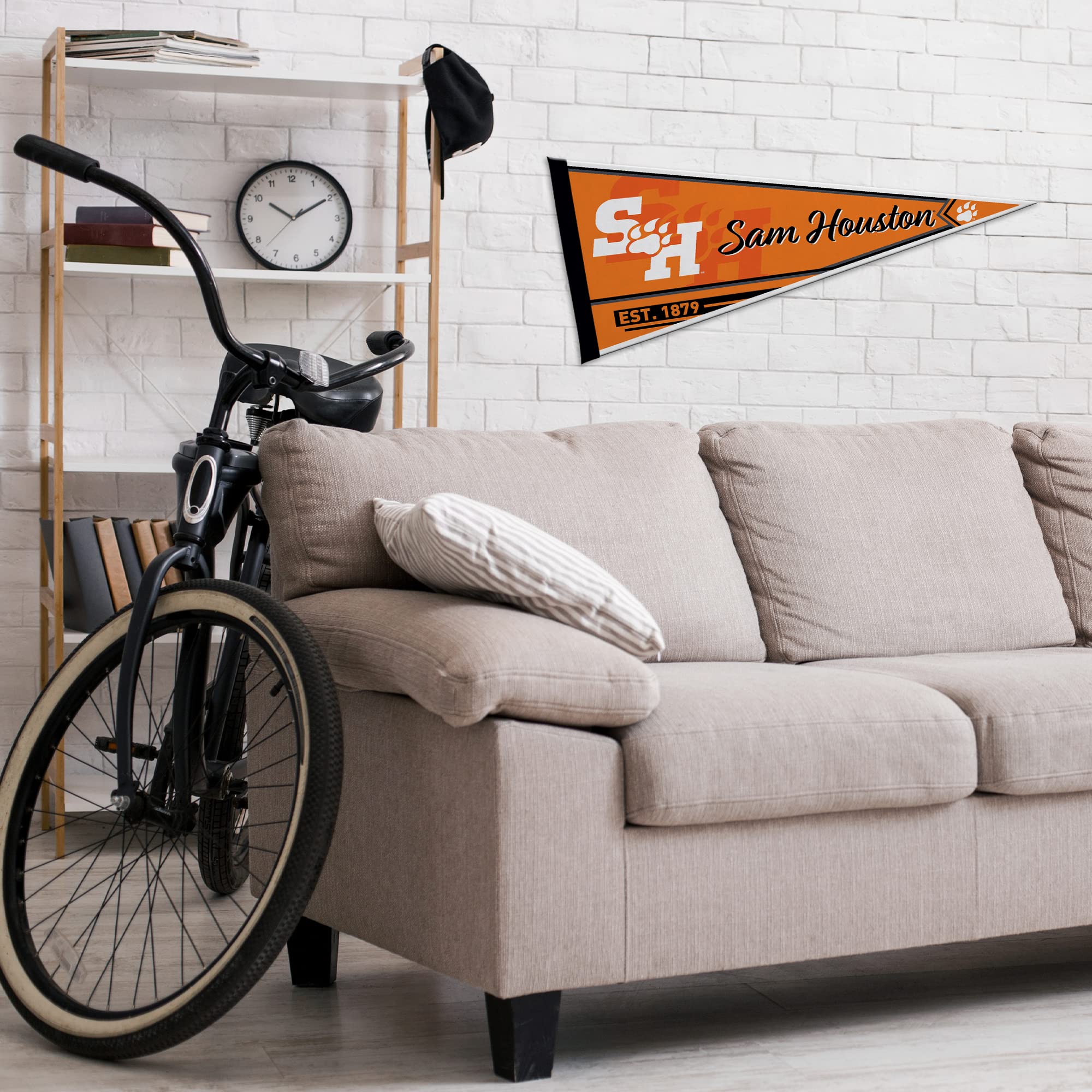 Rico Industries Ncaa Sam Houston State Bearkats Classic 12'' X 30'' Felt Wall D  Cor Pennant - Great For Home/Bed Room/Man Cave