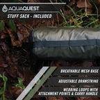 Aquaquest Defender Tarp - Heavy-Duty Waterproof (20,000 Mm) Seam-Taped Rain Fly For Camping, Bushcraft & Survival - 15  15 Olive