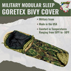 Military Modular Sleep System 4 Piece With Goretex Bivy Cover And Carry Sack