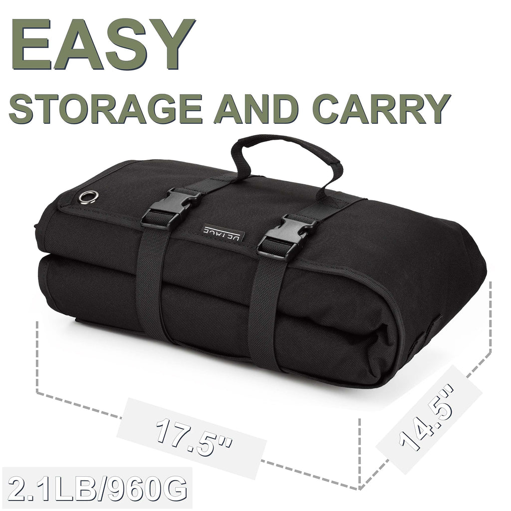 Deyace Shooting Mats Prone Padded, Extra Large Portable Roll Up Shooting Padded Mat For Range Shooting And Hunting (Black)