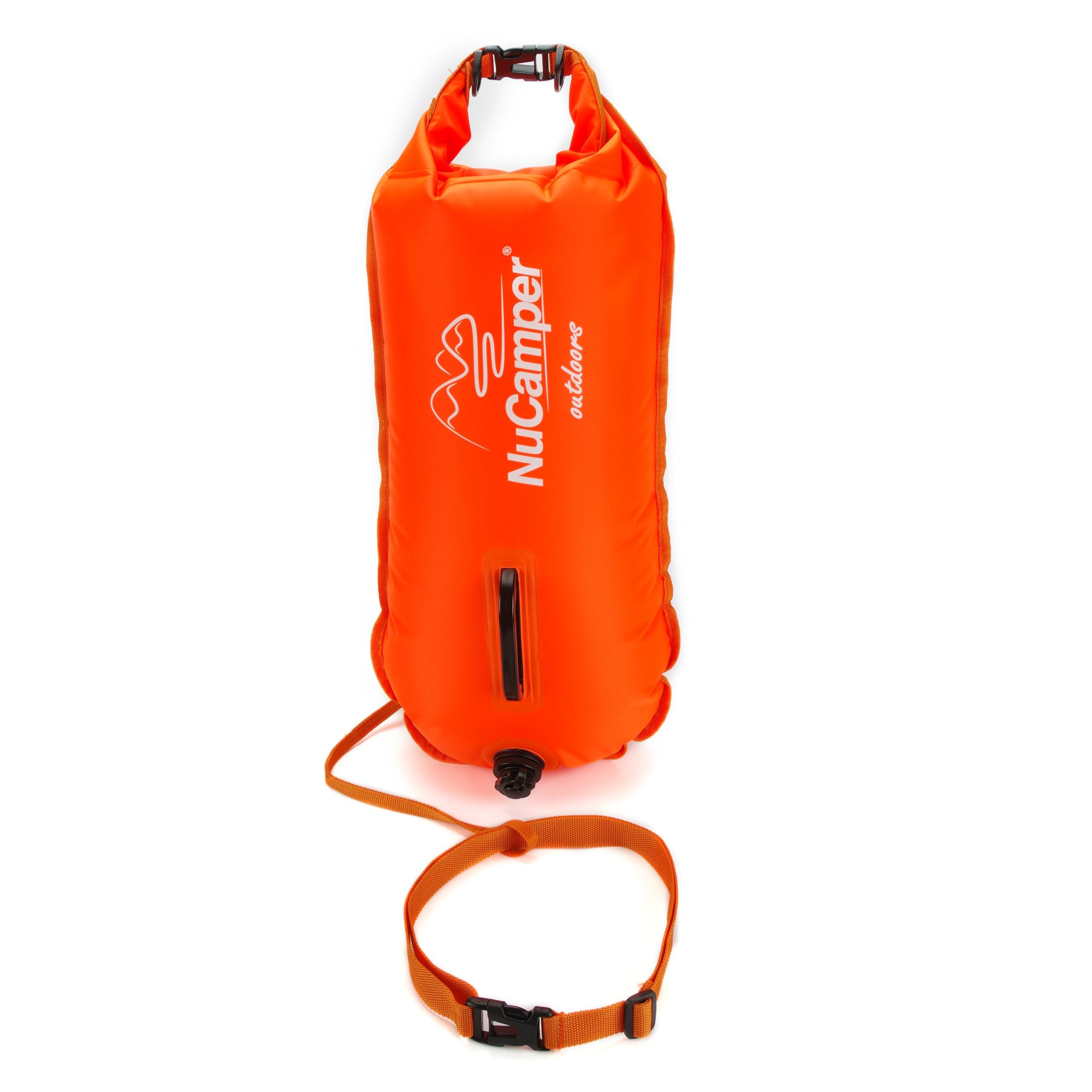 NuCamper Swim Buoy for Open Water Swimmers With Adjustable Waist Belt, Waterproof Dry Bag, Swim Bubble For Safty Swimming, Train