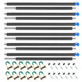 Trampoline Replacement Poles Straight: 6PCS Universal Trampoline Enclosure Pole Fits 8-16FT Straight Pole Trampoline Frame,Repla