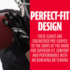 Franklin Sports Youth Football Receiver Gloves - Shoktak Kids High Grip Football Receiver Gloves - Black - Youth Large