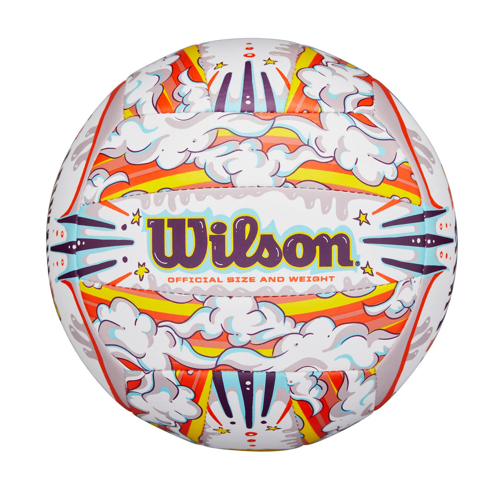 Wilson Graffiti Peace Volleyball - Official Size, White/Orange