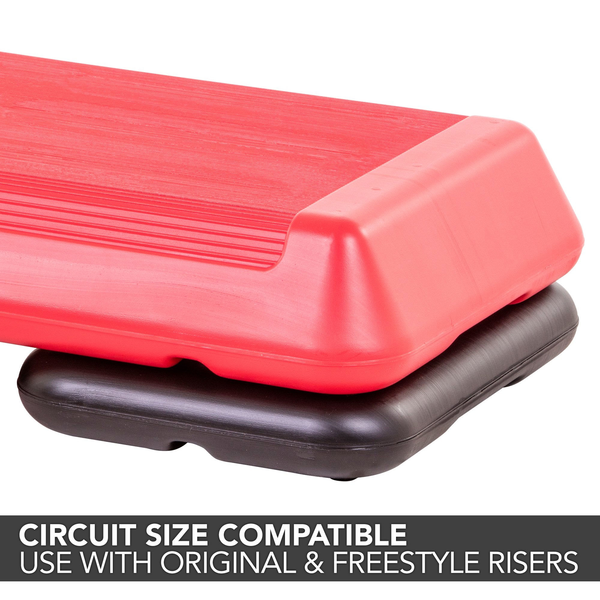 The Step Original Aerobic Exercise Risers (Pair) with Nonskid Feet - Two Extra Risers for Use with The Step Circuit Size Platfor