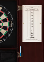 Viper Metropolitan Solid Wood Cabinet & Sisal/Bristle Dartboard Ready-To-Play Bundle: Deluxe Set (Dead On Dartboard And Darts),