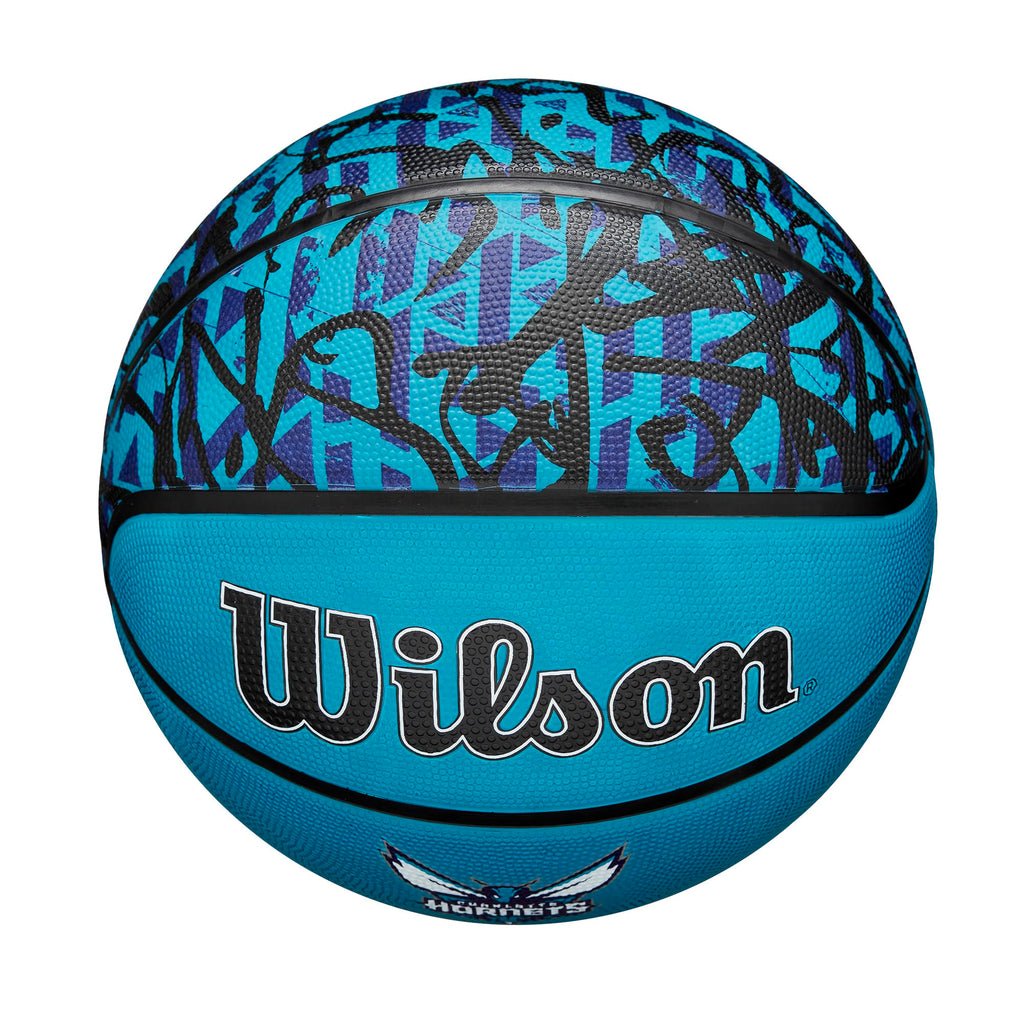 Wilson Nba Team Graffiti Basketball - Charlotte Hornets, Size 7-29.5''