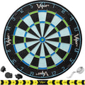 Viper Chroma Tournament Bristle Steel Tip Dartboard Set With Staple-Free Bullseye, Galvanized Metal Triangular Spider Wire For R