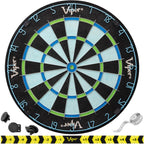 Viper Chroma Tournament Bristle Steel Tip Dartboard Set With Staple-Free Bullseye, Galvanized Metal Triangular Spider Wire For R