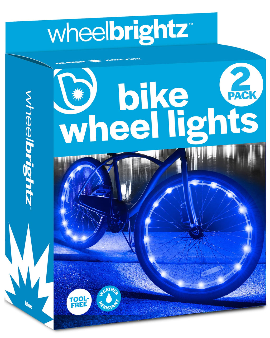 Bike Wheel Lights by Brightz WheelBrightz LED Burning Man Bike Lights Bicycle Accessories Spoke Decorations for The Playa - Be S