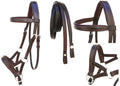 Challenger Tack Horse Western English Leather Bitless Bridle Sidepull Halter Reins Cob 7701Br-C