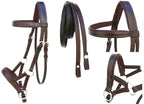 Challenger Tack Horse Western English Leather Bitless Bridle Sidepull Halter Reins Cob 7701Br-C