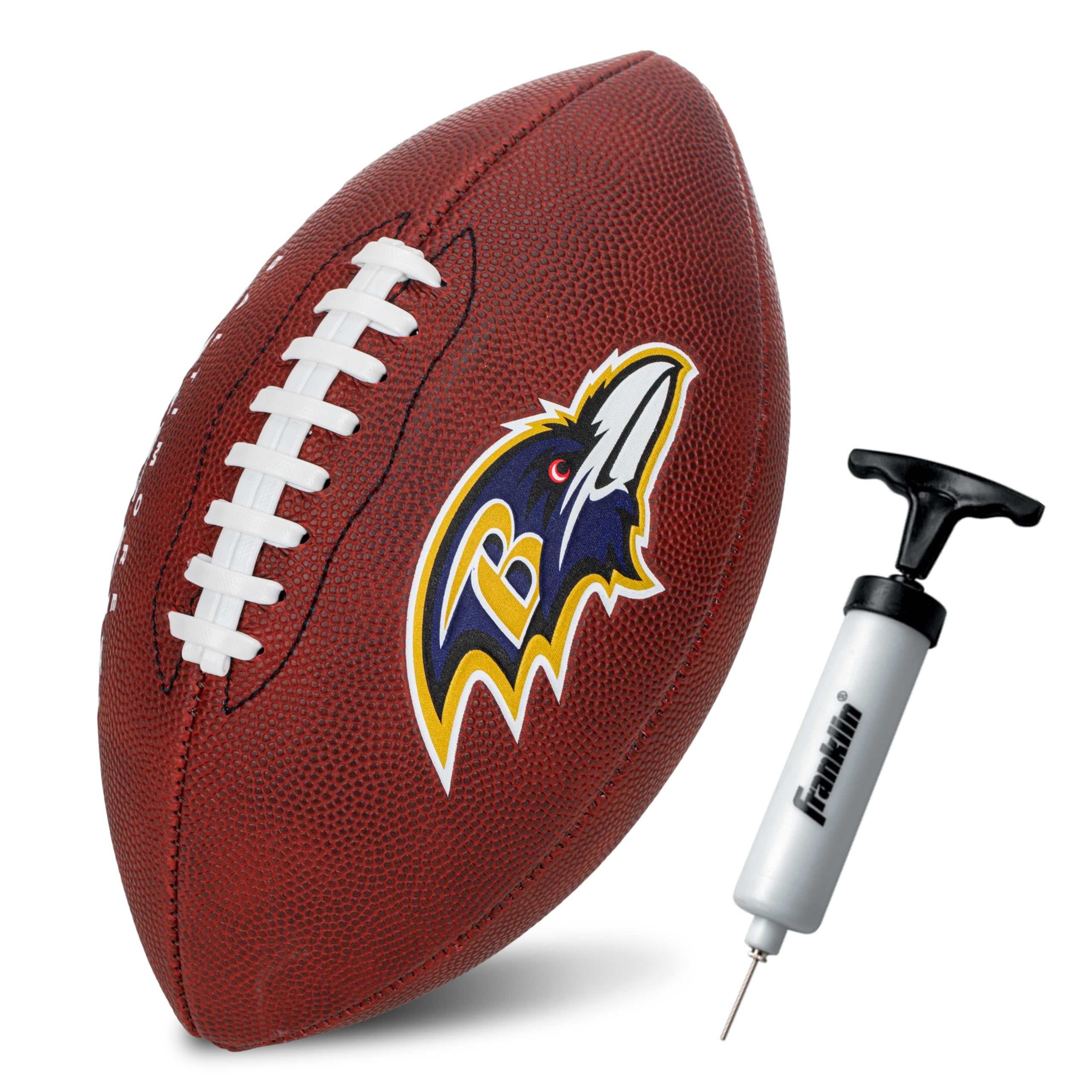 Franklin Sports Nfl Baltimore Ravens Football - Youth Junior Size Football For Kids - Official Nfl Team Logo + Colors Youth Ball
