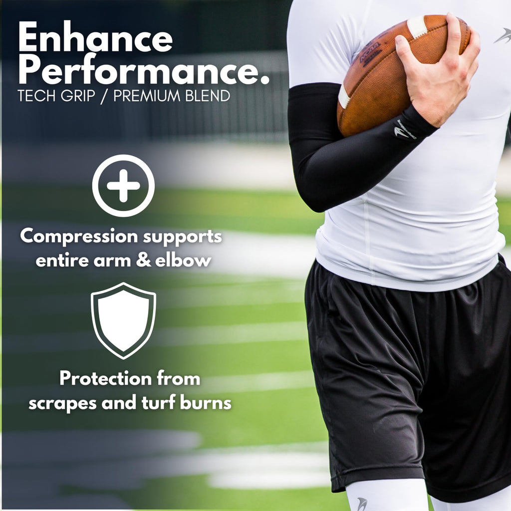 Compression Arm Sleeves For Kids - Cooling, Football, Basketball, Golf, Uv Sun