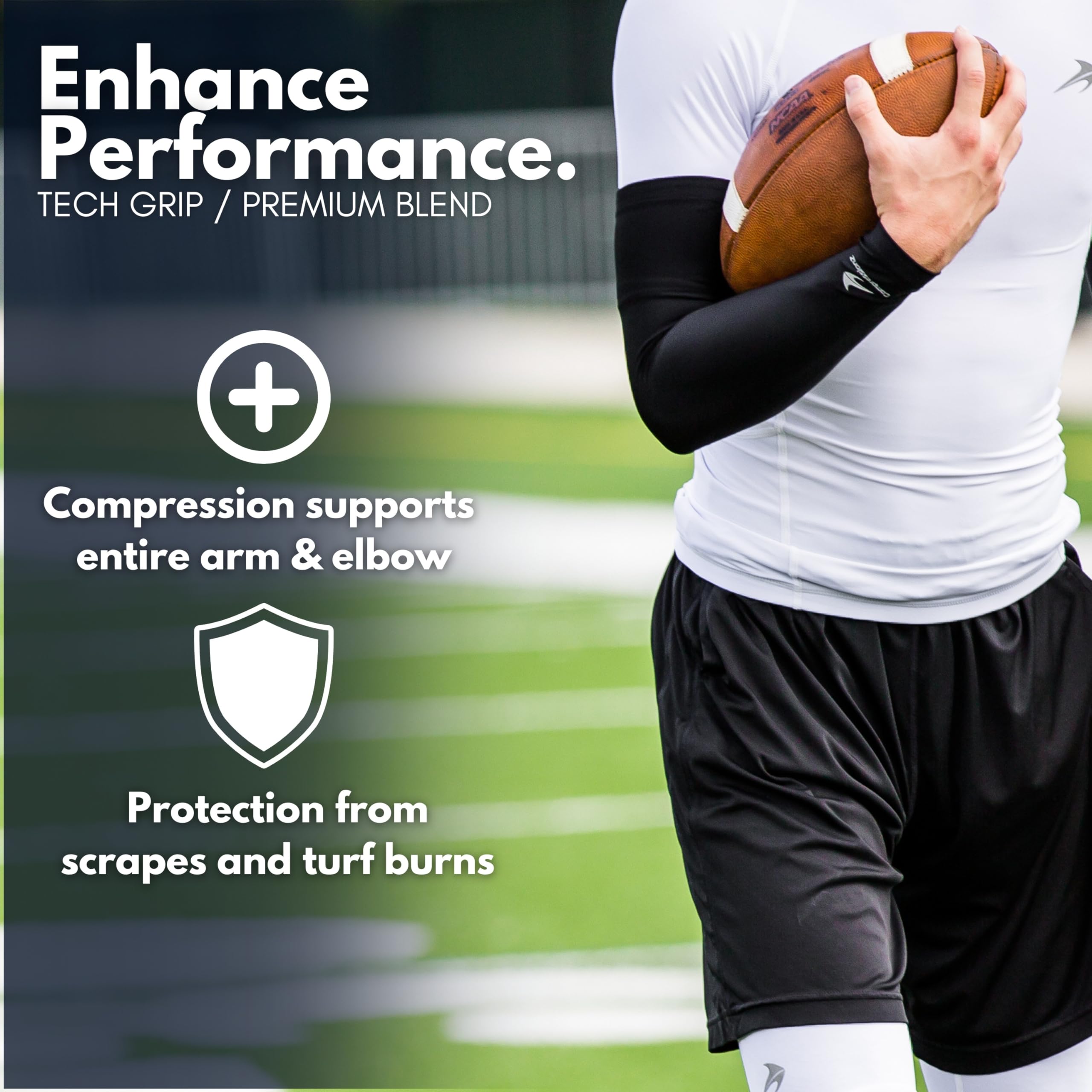 Compression Arm Sleeves For Kids - Cooling, Football, Basketball, Golf, Uv Sun