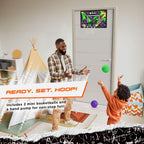 AND1 Over The Door Mini Basketball Hoop: 18x12 Shatterproof Backboard, 2 Mini Basketballs, and Hand Pump Included- Ultimate Indo