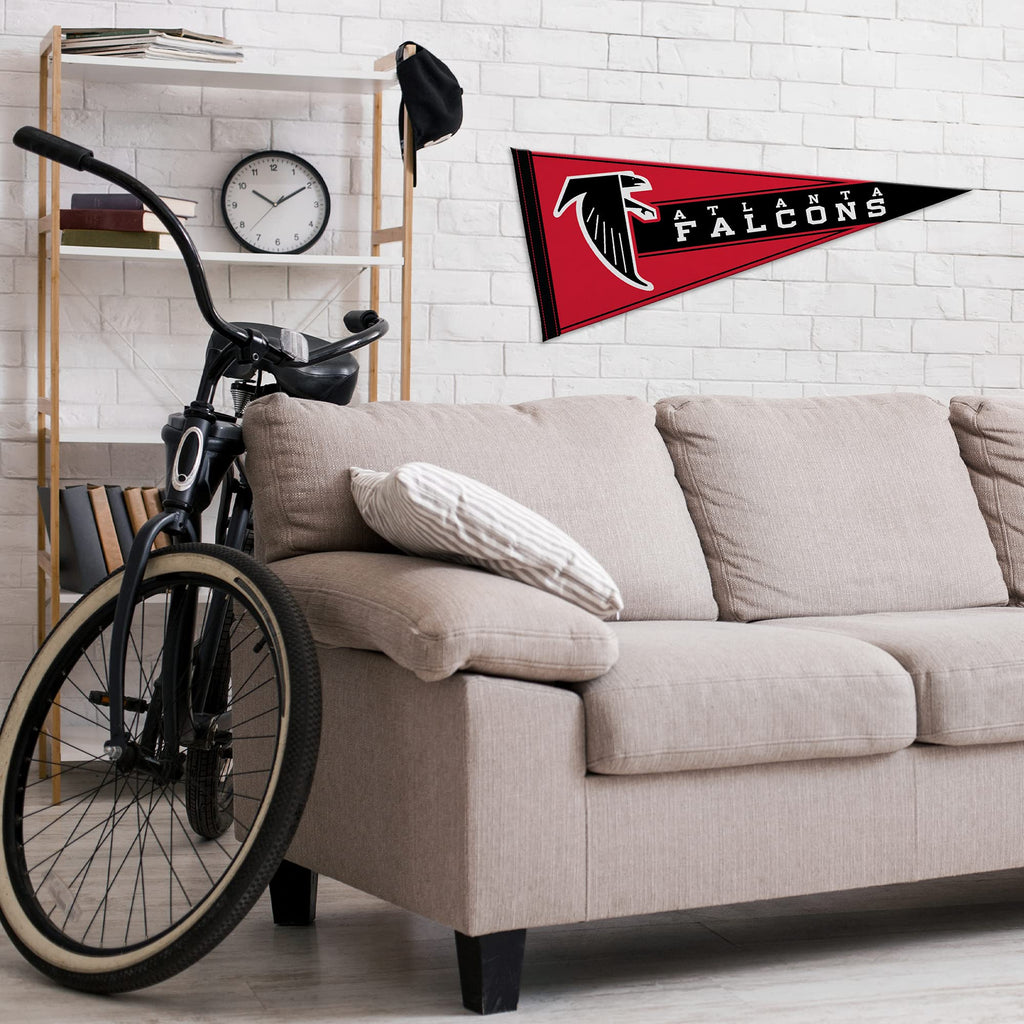 Rico Industries Nfl Football Atlanta Falcons Retro 12'' X 30'' Felt Wall D  Cor Pennant - Great For Home/Bed Room/Man Cave D  Co