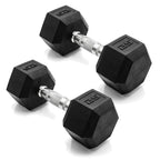 Cap Barbell 50Lb Coated Hex Dumbbells, 25X2, Part Of 150Lb Set